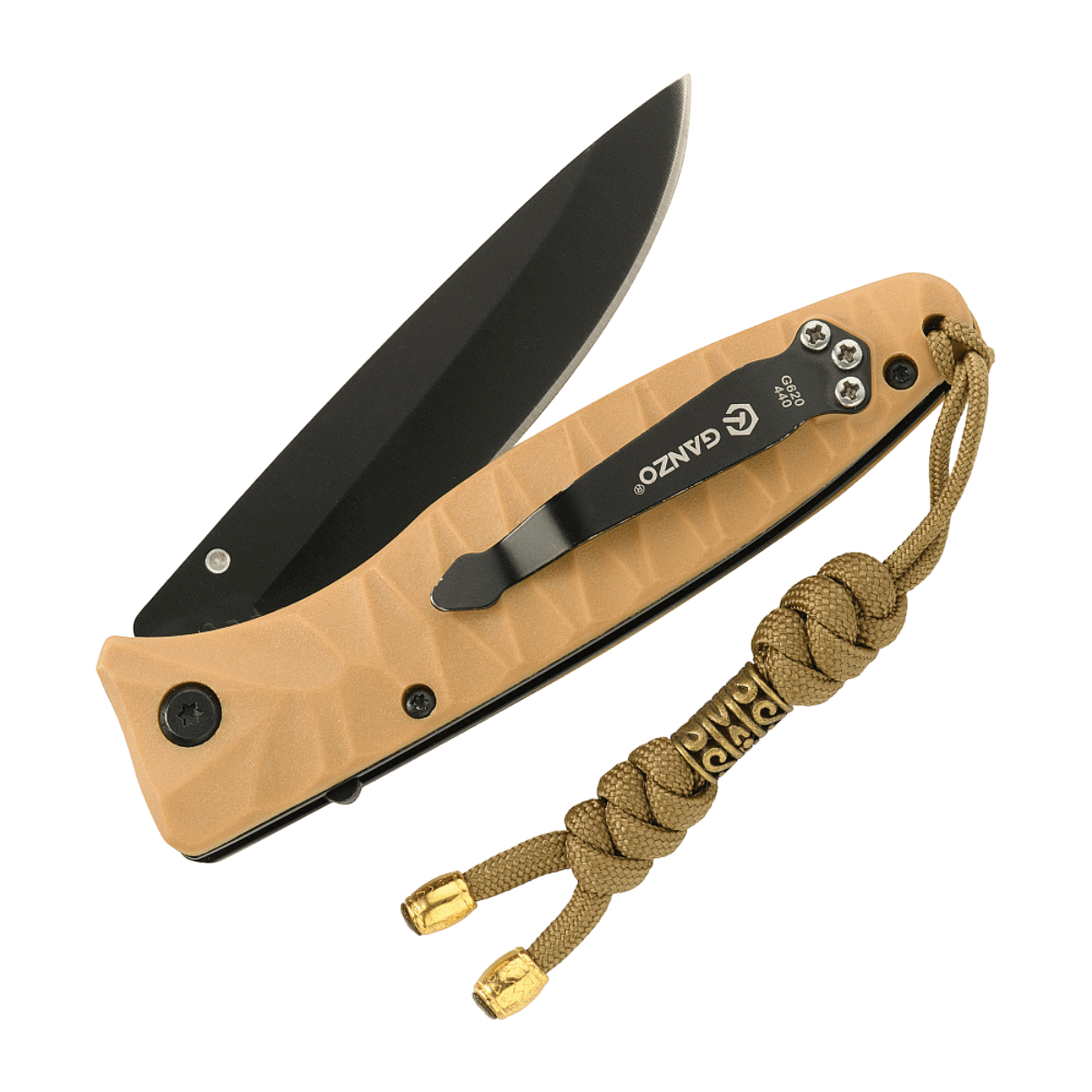 Flettet M-Tac Zeus Lanyard paracord på kniv for hurtig adgang, stilfuldt design og holdbarhed. Ideel til knive og lygter.