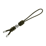 M-Tac Zeus Stainless Steel Lanyard med flettet paracord og dekorativ stålperle, ideel til knive og udstyr.