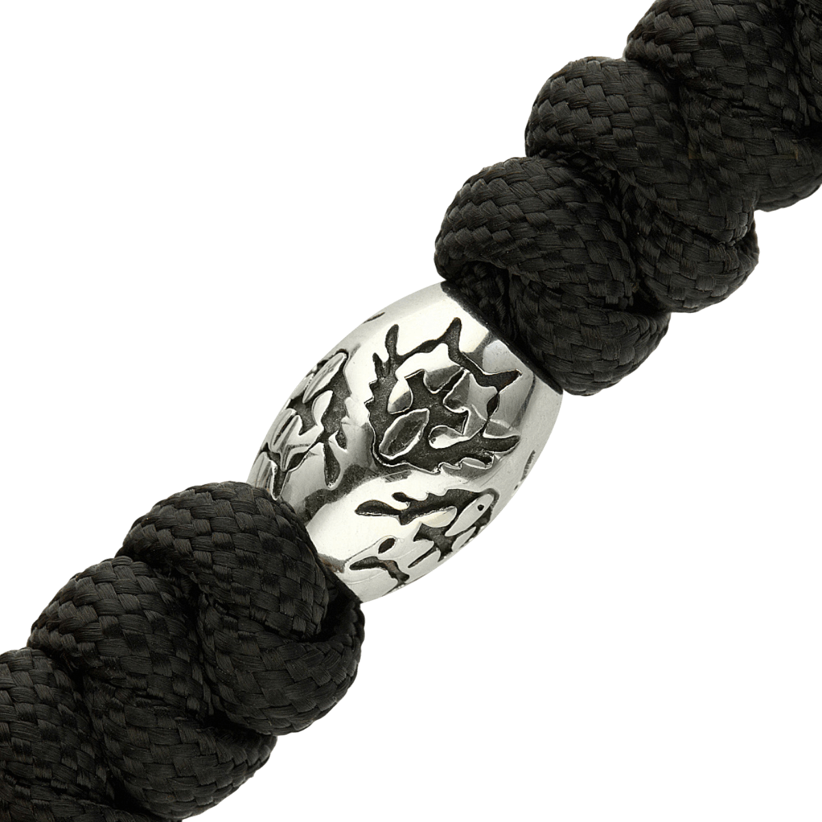 M-Tac Zeus Stainless Steel Lanyard med flettet paracord og dekorativ rustfri stålperle til knive og udstyr