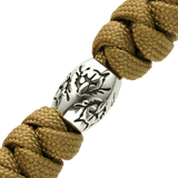 M-Tac Zeus Stainless Steel Lanyard med flettet paracord og dekorativ perle i rustfrit stål. Ideel til hurtig adgang til kniv og udstyr.