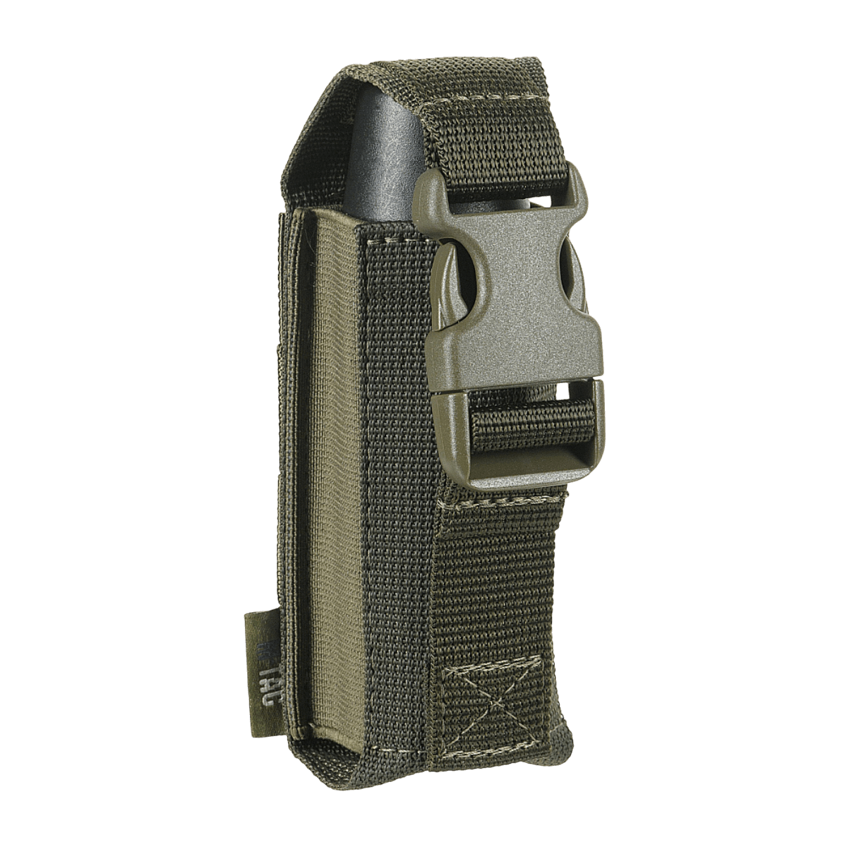 M-Tac Gasdåseholder Vertikal fremstillet af MIL-SPEC strop med Woojin-lås og MOLLE-system til montering på bælte eller udstyr.