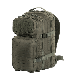 M-Tac Large Assault Pack backpack Laser Cut with MOLLE system and adjustable padded shoulder straps, side view