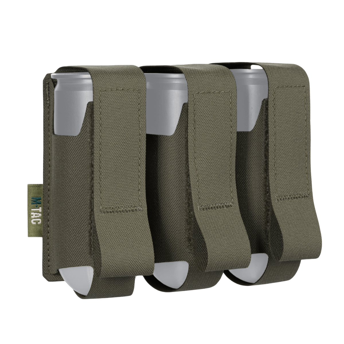 M-Tac Pouch til 3 VOG-Granater med MOLLE system til sikker opbevaring af VOG-25 granater, lavet af slidstærkt Cordura Squadron materiale.