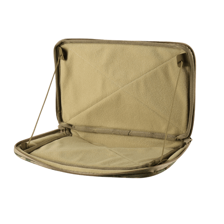 M-Tac Admin Pouch X-Large Elite åben, viser rummelig indvendig opbevaring med modulære indsatsmuligheder, ideel til taktisk udstyr.