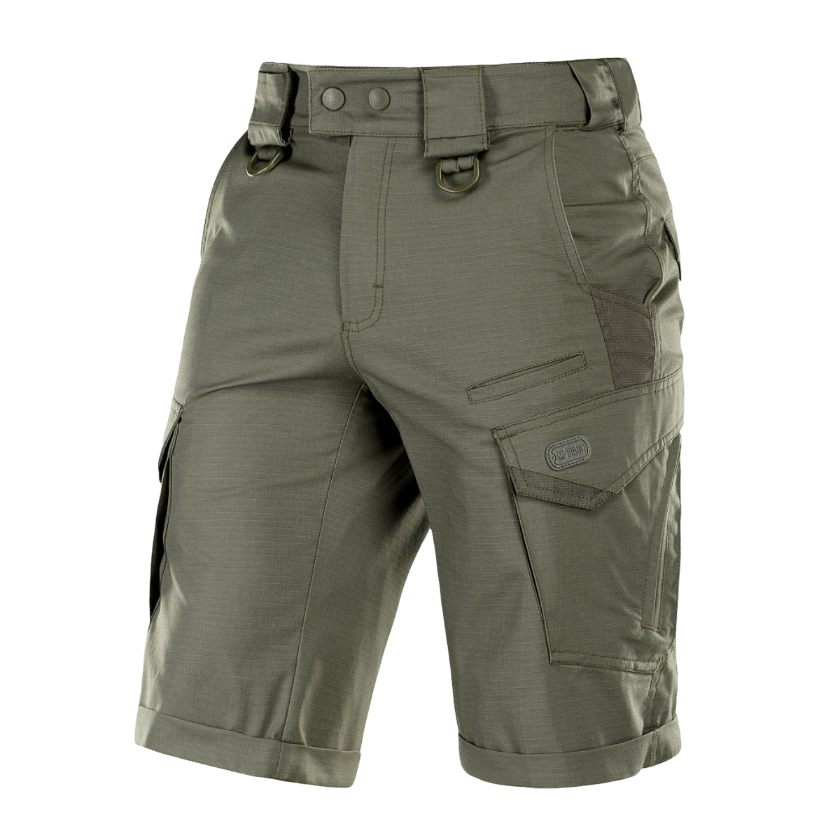 M-Tac Shorts Aggressor Gen.II Flex i rip-stop materiale med Teflon-belægning, funktionelle til træning og fritid.