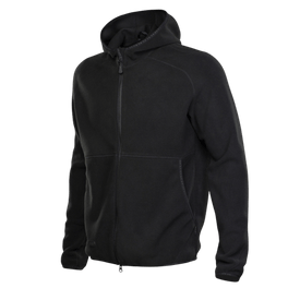 M-Tac Lite Microfleece Hoodie in black microfleece with hood and elastic edge for a comfortable fit. Ideal for everyday wear and outdoor activities.