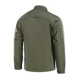 M-Tac Jakke Patrol Flex med velcro patches og ståkrave, designet til taktisk brug, set bagfra med forstærket skulderparti.