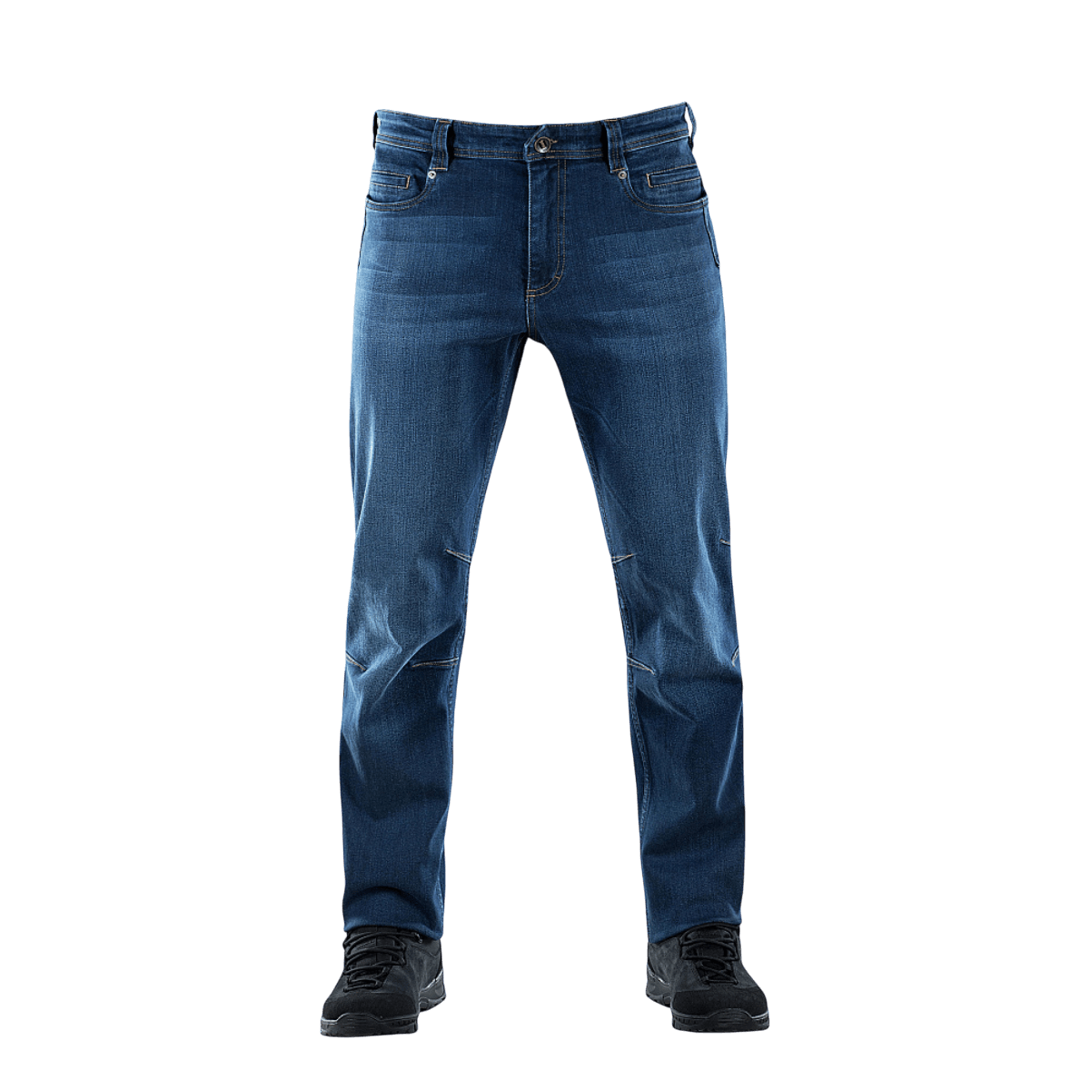 M-Tac Tactical Gen.I Regular Fit jeans i blå denim, regular fit, med taktisk design og komfort. Ideel til udendørs brug.