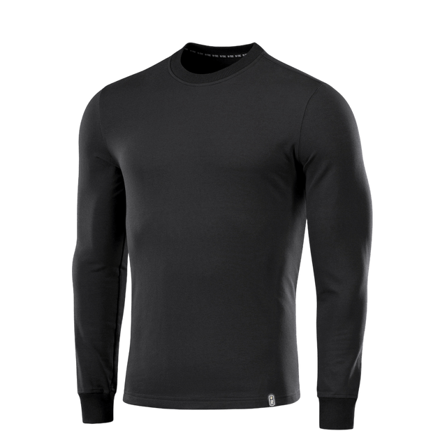 M-Tac Pullover 4 Seasons i sort med rund halsdesign til daglig og taktisk brug, lavet af bomuld og elastan.