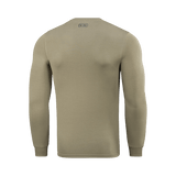 M-Tac Pullover 4 Seasons i beige, minimalistisk design, fremstillet af bomuld og elastan, perfekt til taktisk og hverdagsbrug hele året.