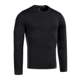 M-Tac Long-sleeve T-shirt 93/7 i sort, lavet af 93% bomuld og 7% elastan, ideel til hverdag, uniformer, sport og friluftsliv.