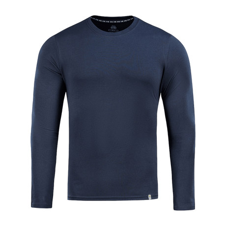 M-Tac Long-sleeve T-shirt 93/7 i navyblå, lavet af 93% bomuld og 7% elastan for holdbarhed og komfort, ideel til sport og friluftsliv