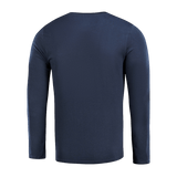 M-Tac Long-sleeve T-shirt 93/7 lavet af 93% bomuld og 7% elastan, bagsidevisning, ideel til hverdag og sport, mørkeblå farve