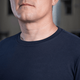 M-Tac Long-sleeve T-shirt 93/7 i navy blå, fremhæver muskelkonturer, egnet til hverdagsbrug, uniformer, sport og friluftsliv