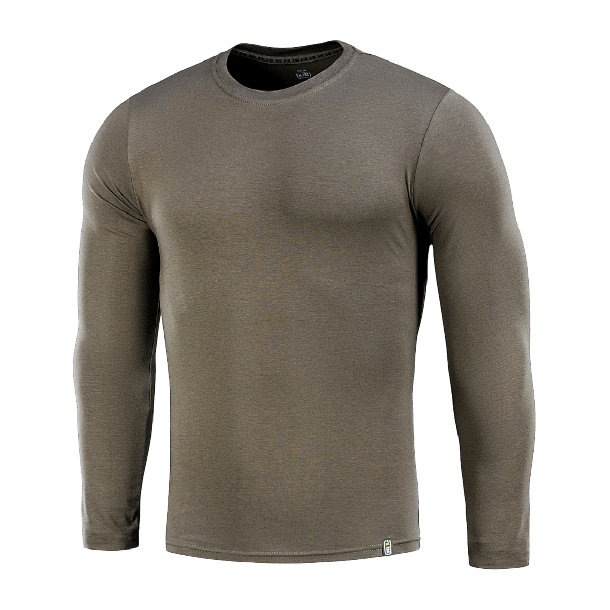 M-Tac Long-sleeve T-shirt 93/7 i tykt, elastisk materiale velegnet til hverdag, sport og friluftsliv, fremhæver muskelkonturer.