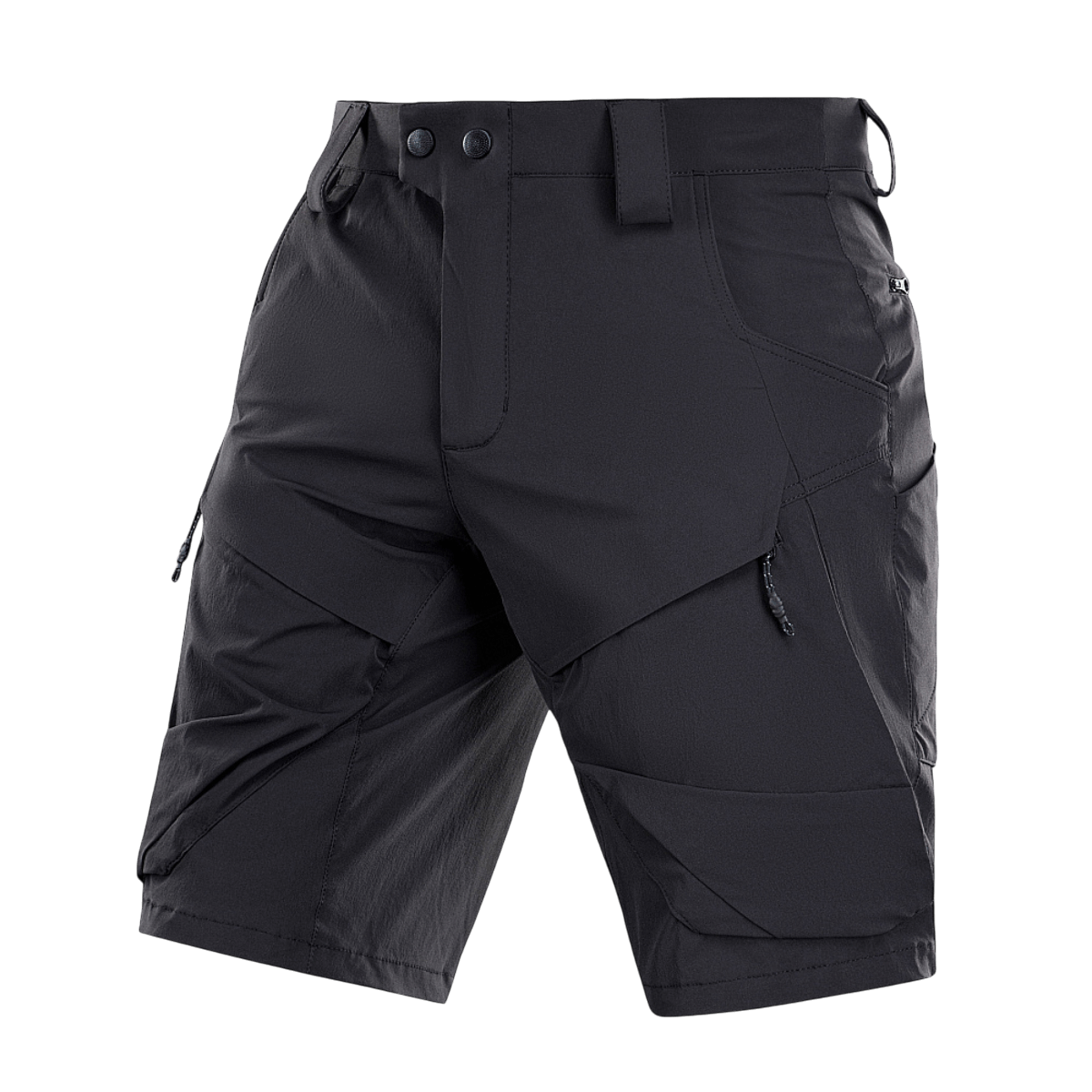 M-Tac Shorts Rubicon Flex i mørk oliven med cargolommer og YKK lynlåse, ideelle til sommerbrug og maksimal bevægelsesfrihed.