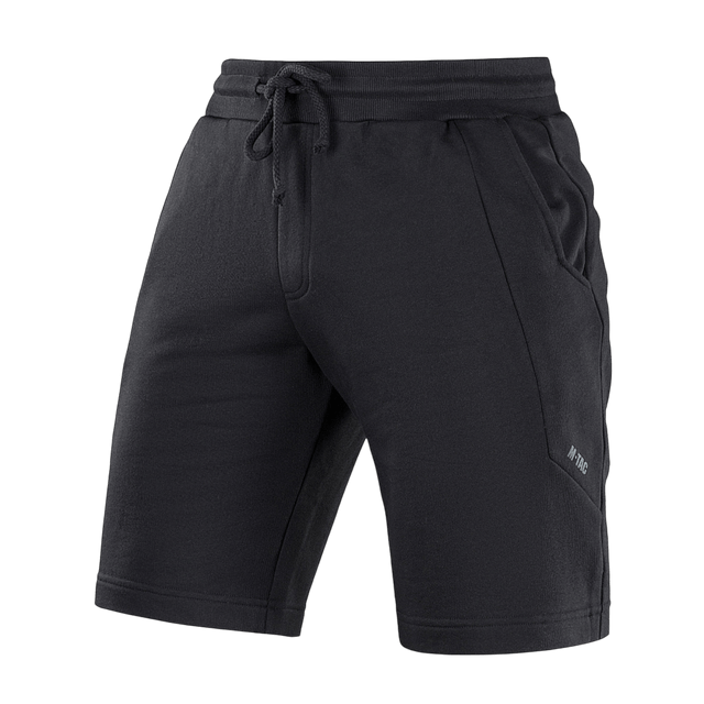 M-Tac Shorts Casual Fit Cotton i sort, lavet af 100% bomuld med elastik i taljen og sidelommer, ideel til sommer og aktiv brug.
