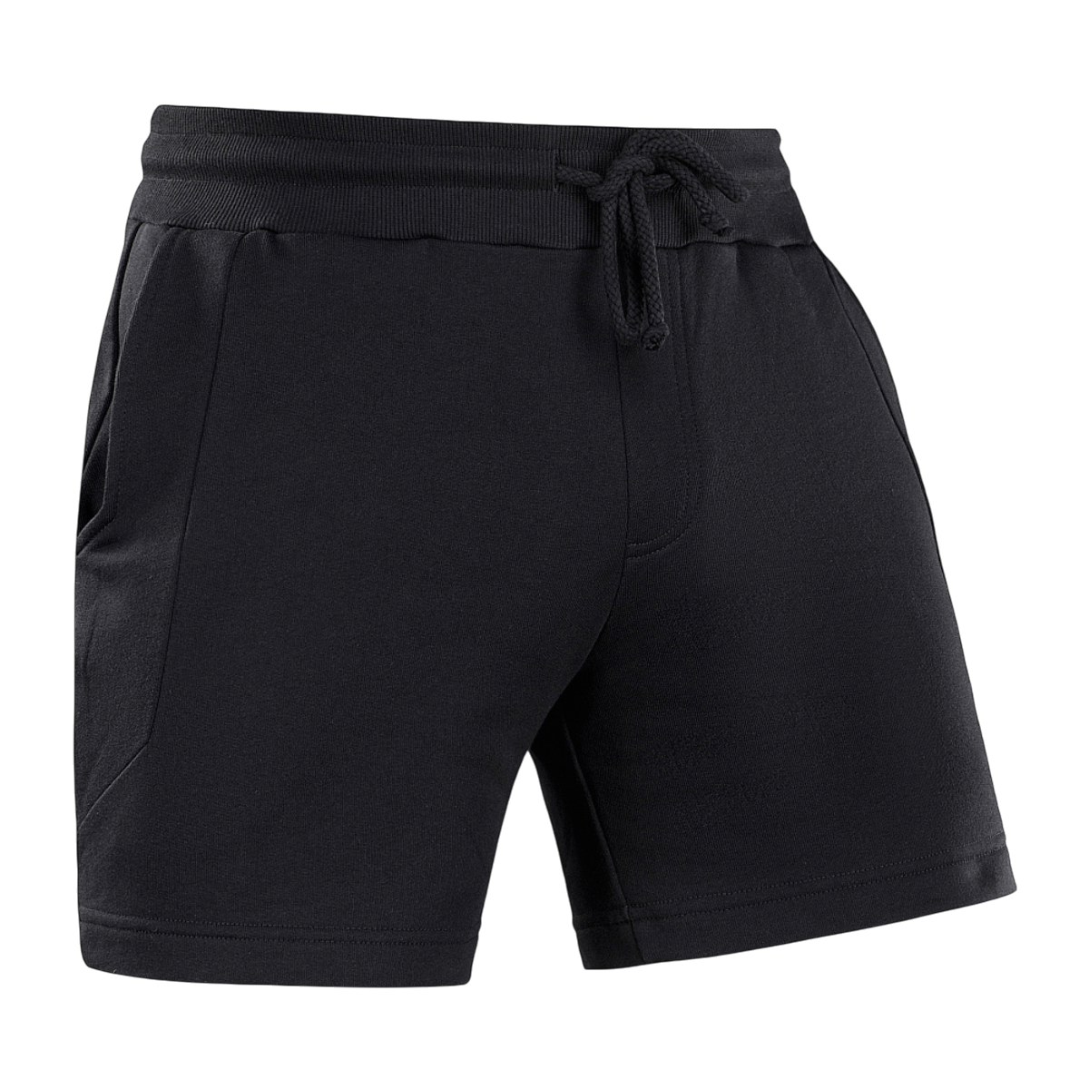 M-Tac Shorts Sport Fit Cotton i sort, designet med elastisk talje og sidelommer, ideel til træning og sommeraktiviteter.
