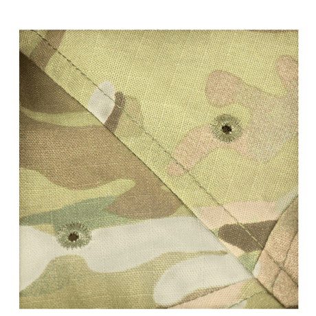 M-Tac Bukser Army Gen. II NYCO Extreme stof i camouflage, holdbart og åndbart materiale, tæt på billeddetalje