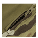 Detaljeret visning af M-Tac Feltjakke NYCO Extreme med multispektrum camouflage og holdbar lynlås. Let og stærk jakkestof.