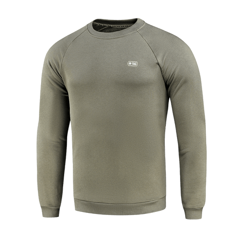 M-Tac Cotton Sweatshirt i olivengrøn med ribkanter og løs pasform til komfort og bevægelighed. Ideel til løb og fitness.