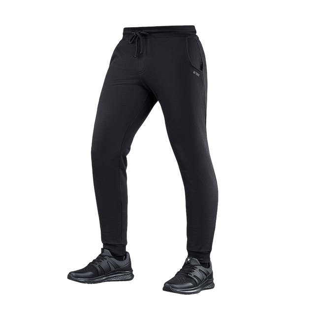 M-Tac Bukser Cotton Classic - alsidige sportsbukser i 100% bomuld til løb, fitness og daglig brug, med elastisk talje og åbne sidelommer.