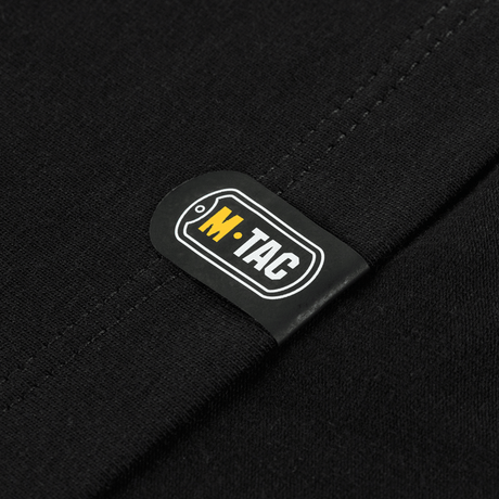 M-Tac T-shirt 93/7 Summer i sort med elastisk materiale, tættest på etiketten.