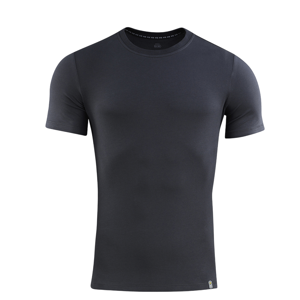 M-Tac T-shirt 93/7 Summer sort kortærmet til sommerbrug, åndbar og komfortabel, til garderobe og hverdagsbrug.