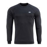 M-Tac Sweatshirt Cotton Hard i sort med reflekterende logo, 100% bomuld, varm og behagelig pasform til hverdag.