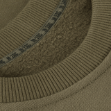 Nærbillede af M-Tac Sweatshirt Cotton Hard i 100% bomuld med ribkantdetaljer og reflekterende logo