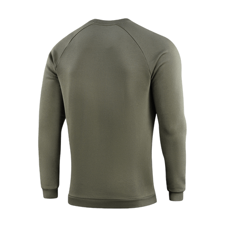 M-Tac Sweatshirt Cotton Hard i olivengrøn, bagside med ribkanter, 100% bomuld, varm og komfortabel til hverdag. Løst pasform.