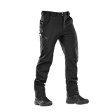 M-Tac Bukser Soft Shell Vinter i sort, perfekte til efterår og vinter med fleecefor og vandafvisende softshell-materiale.