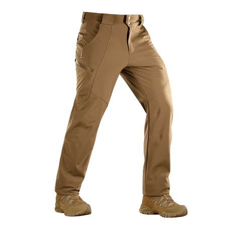 M-Tac Bukser Soft Shell Vinter i brun, varmeisolerende og åndbar softshell-bukser med fleecefor til efterår og vinter.