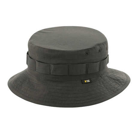 M-Tac Panama Rip-Stop army-hat med ventilationshuller og skygge, inspireret af Boonie-modellen, perfekt til camouflageudstyr.