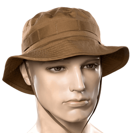 M-Tac Panama Rip-Stop army-hat inspireret af Boonie-model med semi-stiv skygge og camouflagebånd. Udstyret med ventilationshuller og snor.