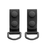 M-Tac Sæt af 2 – Duty Belt Keepers til politibælte og taktisk brug, robuste og holdbare med D-ringe, sort farve.