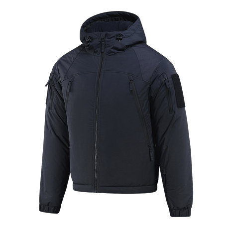 M-Tac Alpha Gen.III Pro Vinterjakke i sort med justerbar hætte og vandtæt materiale. Ideel til kolde temperaturer.