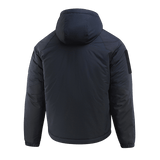 Bagsiden af M-Tac Alpha Gen.III Pro Vinterjakke i sort med hætte og forstærkede albuer.