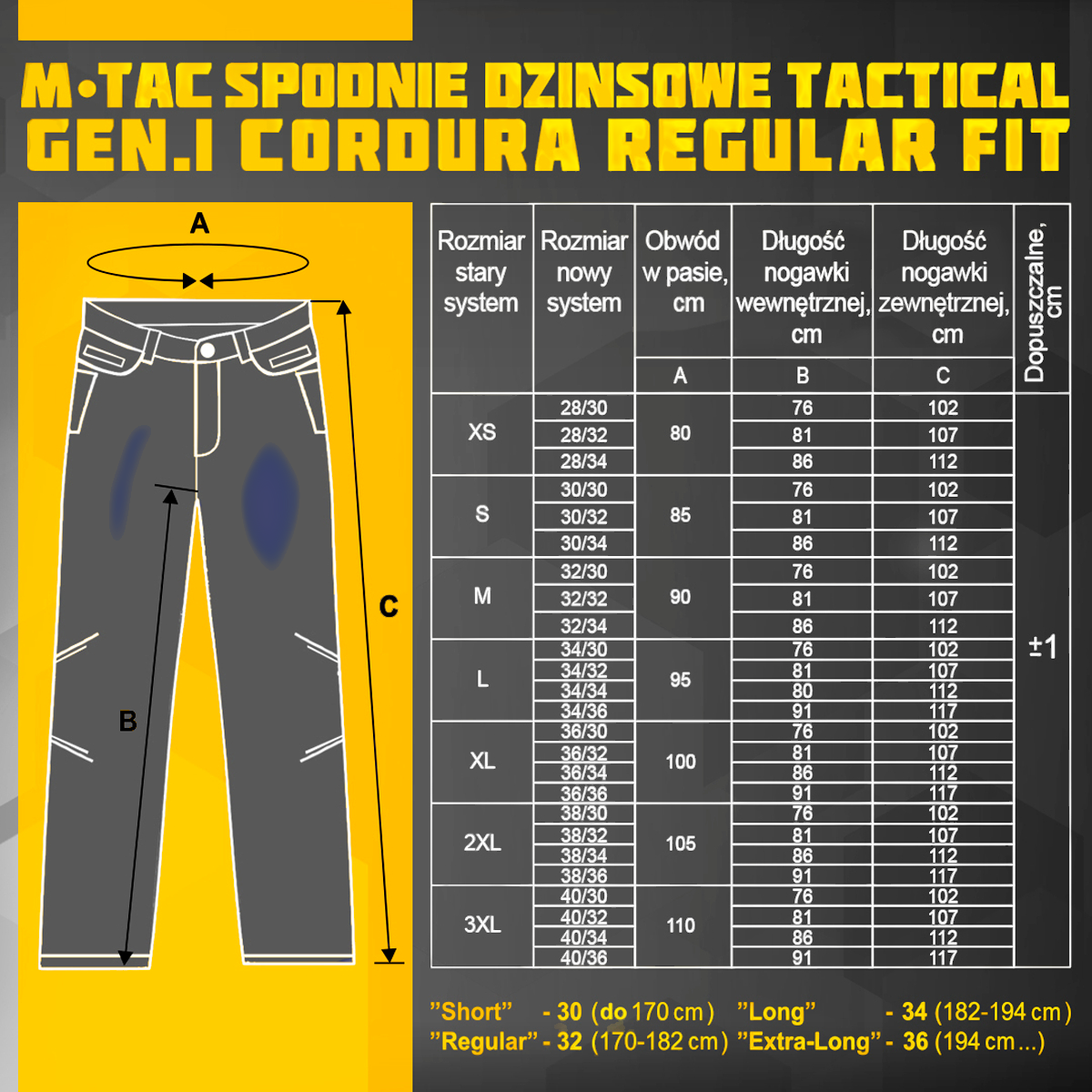 M-Tac Tactical Jeans Gen. I Cordura – Regular Fit