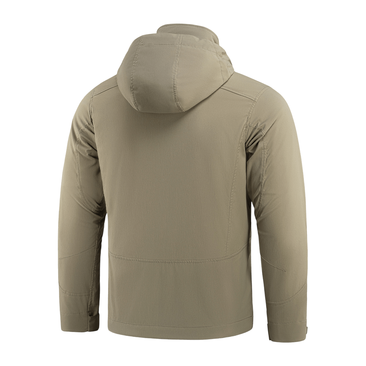 M-Tac Flash Jakke i beige set bagfra, letvægts og praktisk design til udendørs aktiviteter.