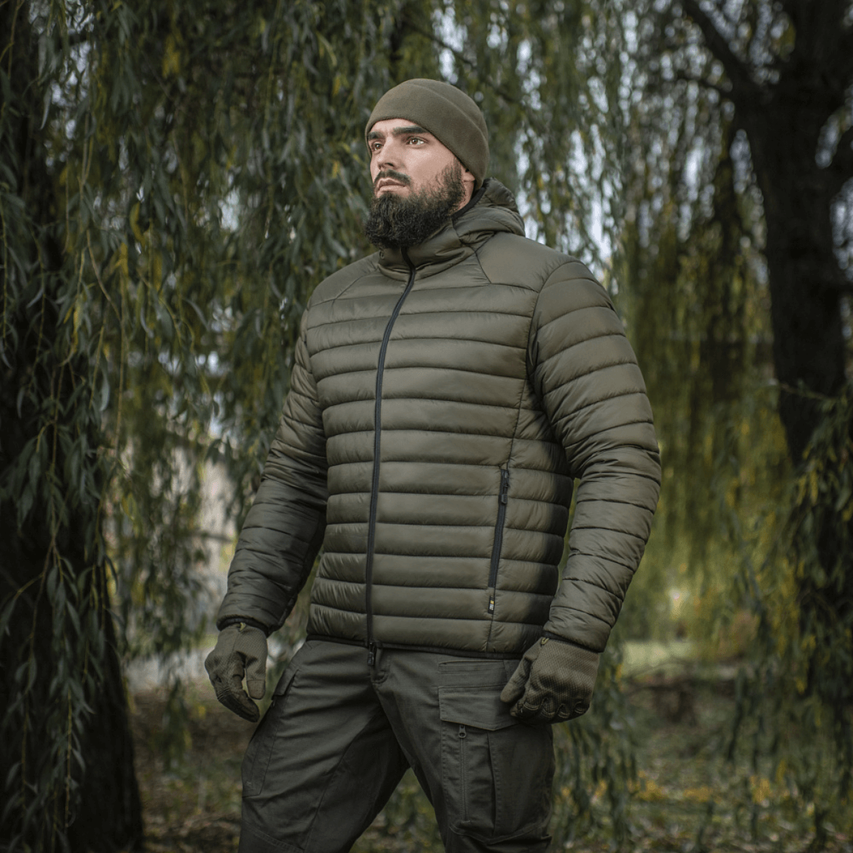 M-Tac Stalker Gen.III Jakke til overgangssæson, moderne design, 100% nylon, G-LOFT isolering, varm ned til -15°C, grøn, herrejakke