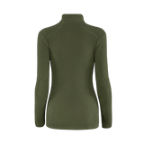M-Tac Sweater Nord Fleece Polartec Dame i olivengrøn farve, bagsidevisning, lavet af Polartec® 200 Series fleece for varme og komfort.