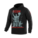 M-Tac Hoodie Freedom med militærinspireret design og justerbar hætte til hverdag og friluftsliv. Sort med MagnaColours® print.