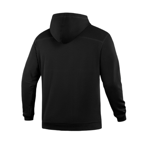 M-Tac Hoodie Freedom i sort, bagside. Militærinspireret design med justerbar hætte for beskyttelse, lavet af bomuld med elastan.