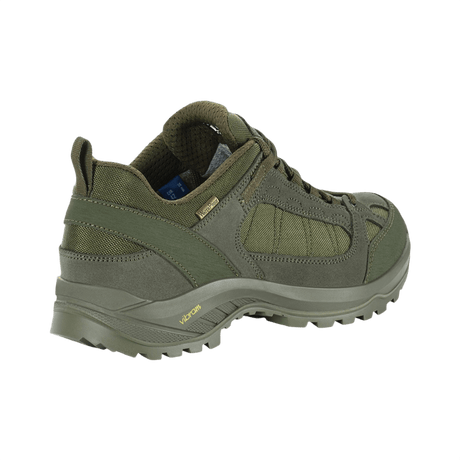 M-Tac Sneakers Tactical Demi-Season Pro Line i olivengrøn farve med slidstærk suede og Cordura samt Vibram-sål til optimal træning og vandring.