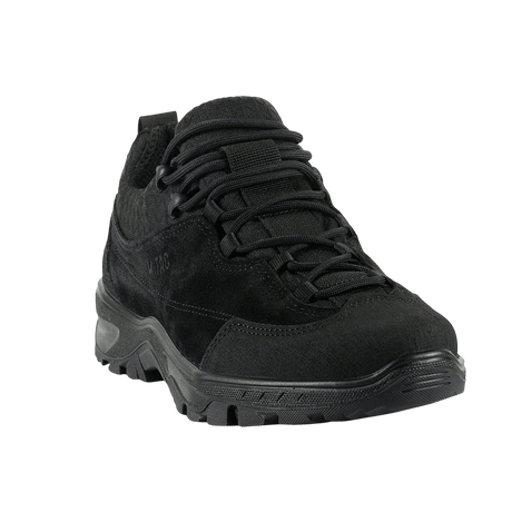 M-Tac Tactical Sneakers Patrol R Vent i sort, designet til trekking, løb og outdoor-aktiviteter, med slidstærkt læder og 3D-mesh.