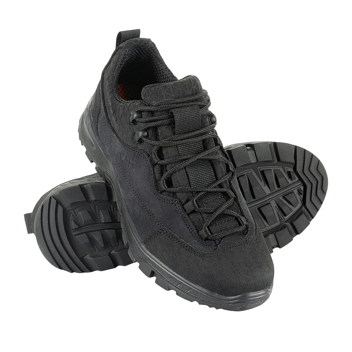M-Tac Tactical Sneakers Patrol R Vent i sort, designet til trekking og outdoor-aktiviteter, kombinerer læder og 3D-mesh for holdbarhed.