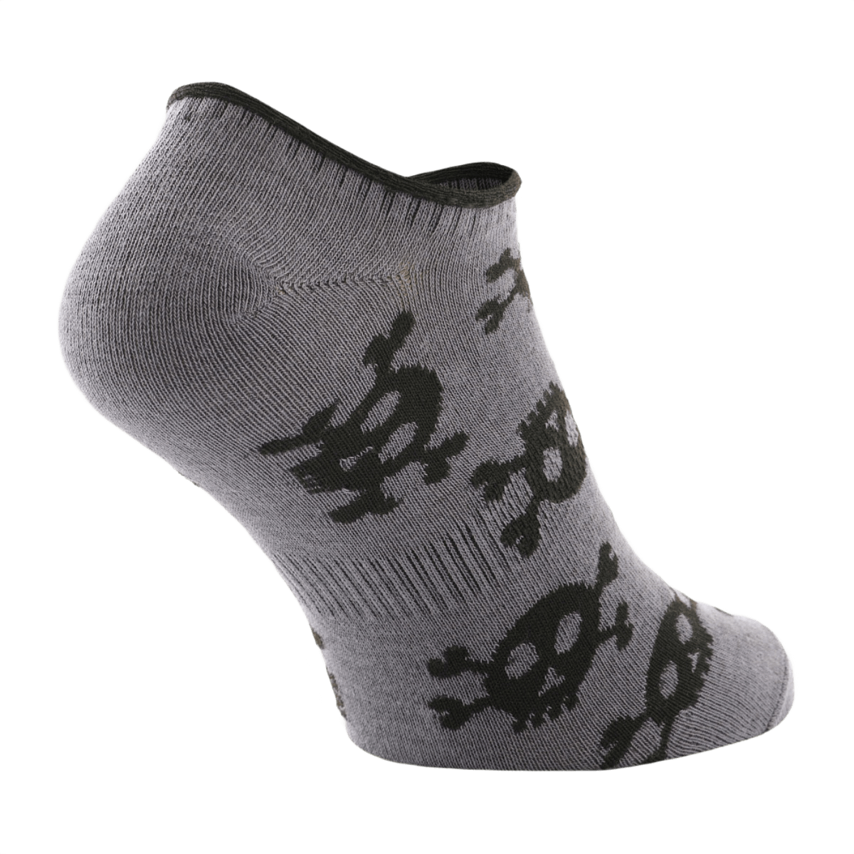 M-Tac Let Sommersokker Pirate Skull i gråt materiale med piratkranie design, ideel til løb og varmt vejr aktiviteter.