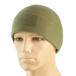 M-Tac Watch Cap Elite Fleece Beanie Hat Velcro i grøn, lavet af 100% polyester fleece, med velcro-panel til mærker. Ideel til koldt vejr.