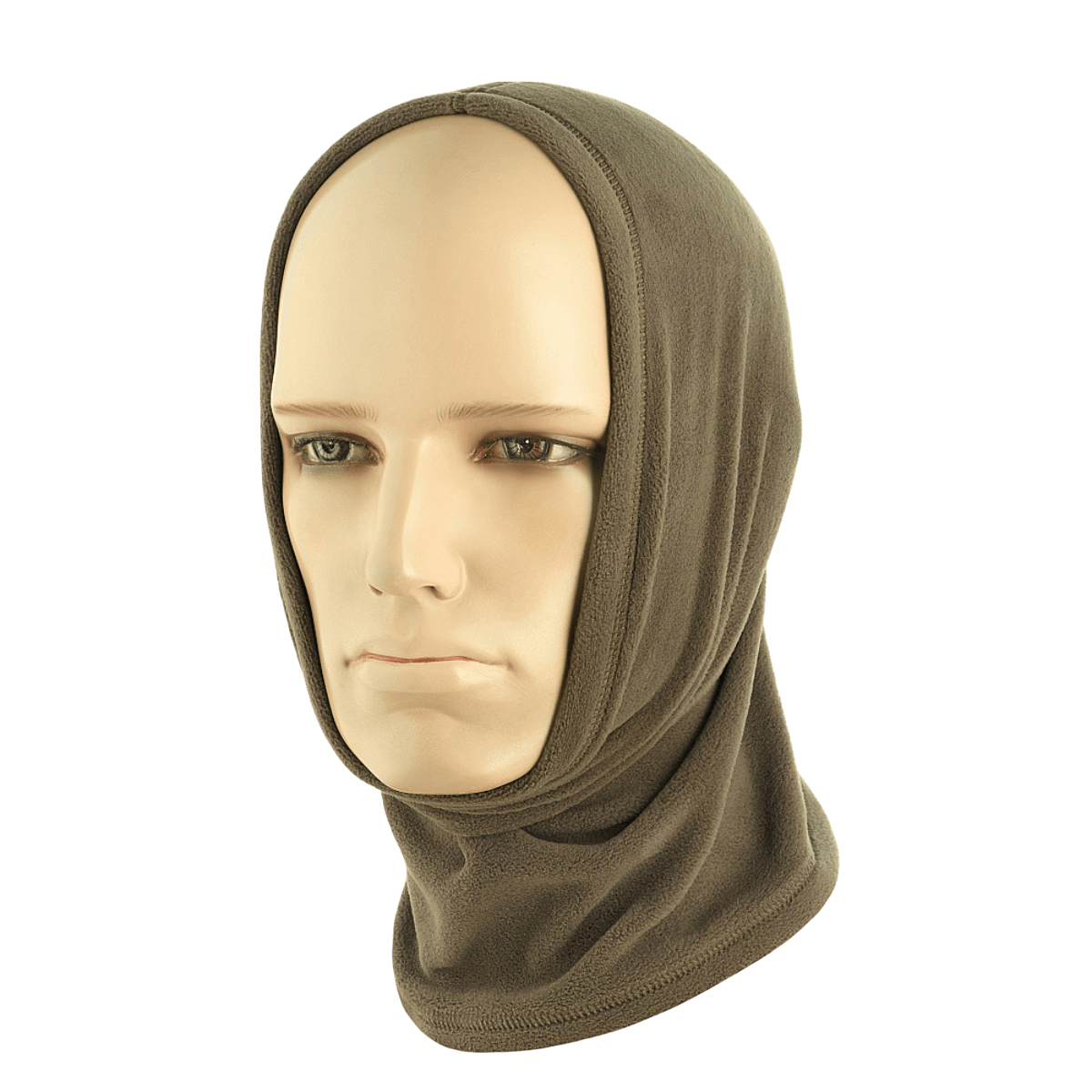 M-Tac Polartec Lang Tubehalstørklæde i brun, båret som halsrør, ideel til beskyttelse mod kulde og vind